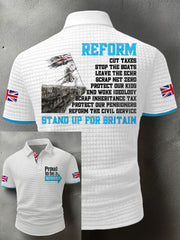 Men's UK Flag Reform Printed Casual Tops