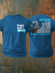 Men's UK Flag Reform Printed T-shirt