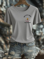 Women's British Veteran Iron On Short Sleeve T-Shirt