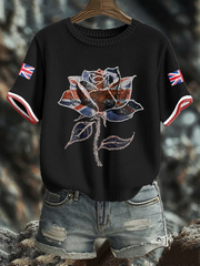 Women's UK Flag Art Printed Tops