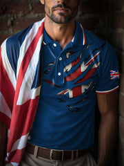 Men's UK Flag Art Printed Casual Tops