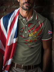 Men's UK Flag Art Printed Casual Tops
