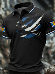 Men's Scotland Flag Art Printed Casual Tops