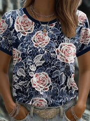 Women's UK Flag Art Printed T-shirt