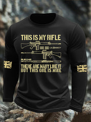 Men's British Veteran long sleeve round neck T-shirt