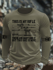 Men's British Veteran long sleeve round neck T-shirt