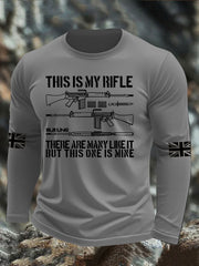 Men's British Veteran long sleeve round neck T-shirt