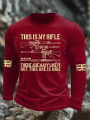 Men's British Veteran long sleeve round neck T-shirt