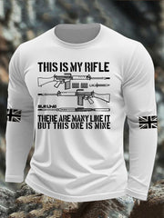 Men's British Veteran long sleeve round neck T-shirt