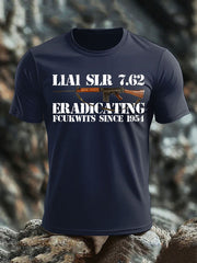 Men's British Veteran imitation cotton short-sleeved T-shirt