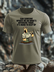 Men's British Veteran imitation cotton short-sleeved T-shirt