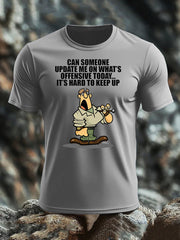 Men's British Veteran imitation cotton short-sleeved T-shirt