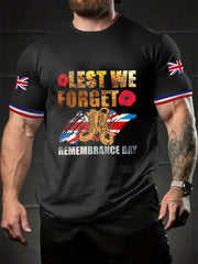 Men's Remembrance Day Lest We Forget Short Sleeves T-shirt