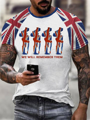Men's Remembrance Day We Will Rermember Them Short Sleeve T-shirt