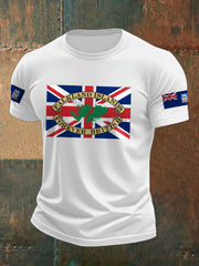 Men's Falklands War UK Flag Printed T-shirt