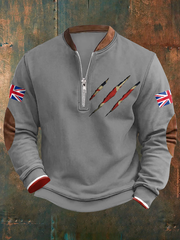 Men's UK Flag Art Printed Sweatshirt