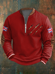 Men's UK Flag Art Printed Sweatshirt