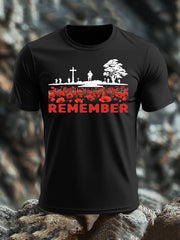 Men's Remembrance Day imitation cotton short-sleeved T-shirt