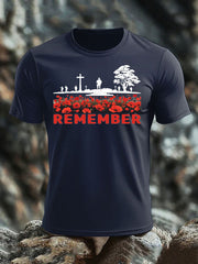 Men's Remembrance Day imitation cotton short-sleeved T-shirt