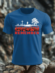 Men's Remembrance Day imitation cotton short-sleeved T-shirt
