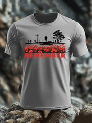 Men's Remembrance Day imitation cotton short-sleeved T-shirt
