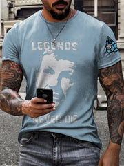 Men's Boxing Lover Rip Hitman Legend Printed T-Shirt