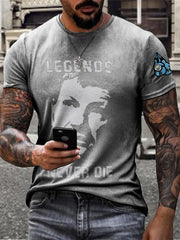 Men's Boxing Lover Rip Hitman Legend Printed T-Shirt