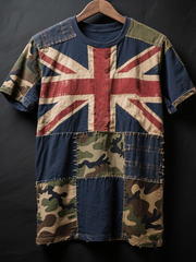 Men's British flag and camouflage pattern Printed short sleeves t-shirt