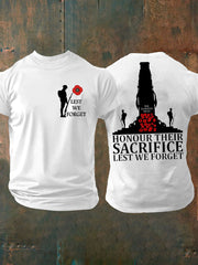 Men's British Veteran Printed imitation cotton short-sleeved T-shirt