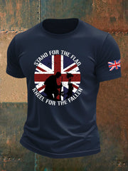 Men's british veteran imitation cotton short-sleeved T-shirt