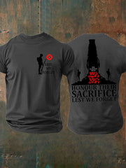 Men's British Veteran Printed imitation cotton short-sleeved T-shirt