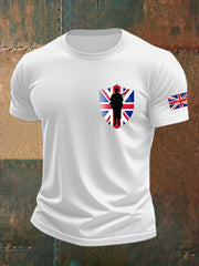 Men's british veteran imitation cotton short-sleeved T-shirt