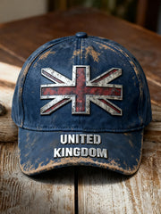 Unisex Vintage UK Flag Print Hat