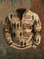 Men's Remembrance Day Lest We Forget Printed Sweatshirt