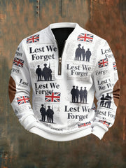 Men's Remembrance Day Lest We Forget Printed Sweatshirt