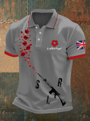 Men's British Remembrance Day polo shirt