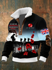Men's Remembrance Day Lest We Forget Printed Sweatshirt