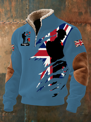 Men's Remembrance Day Lest We Forget Baggy Zip-up Hoodie