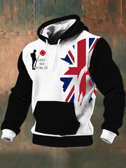 Men's Remembrance Day Lest We Forget Printed Hoodie