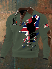 Men's Remembrance Day Lest We Forget Buttoned Top