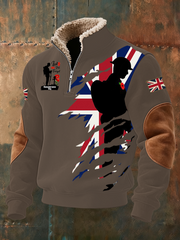 Men's Remembrance Day Lest We Forget Baggy Zip-up Hoodie