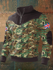 Men's UK Veteran Landwood Camouflage Printed Sweatshirt