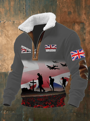 Men's Remembrance Day Lest We Forget Printed Sweatshirt