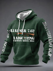 Men's L1A1 SLR 7.62 Print Checkered Cotton Hoodie