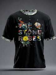 Unisex Lemon Roses Music Lover Printed T-shirt