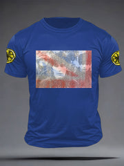 Men's Lemon Roses Music Lover Printed T-shirt