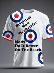 Unisex UK Mod Music Lover Printed T-shirt