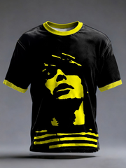 Men's Lemon Roses Music Lover Printed short sleeves t-shirt