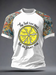 Men's Lemon Roses Music Lover Printed short sleeve t-shirt