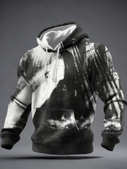 Men's UK Mods Music Lover Checkered Cotton Hoodie